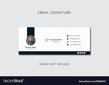 email signature template design or personal social