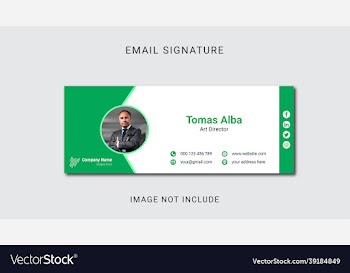 email signature template design or personal social