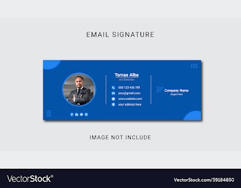 email signature template design or personal social