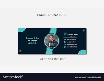 email signature template design or personal social