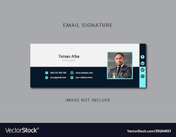 email signature template design or personal social
