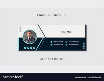email signature template design or personal social