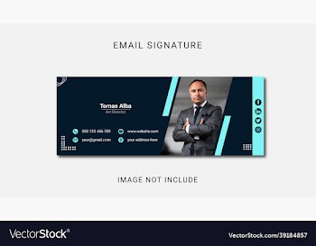 email signature template design or personal social