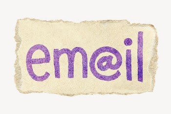 Email word, torn craft paper | Free PSD - rawpixel