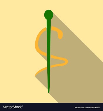 Emblem for drugstore or medicine the snake vector image