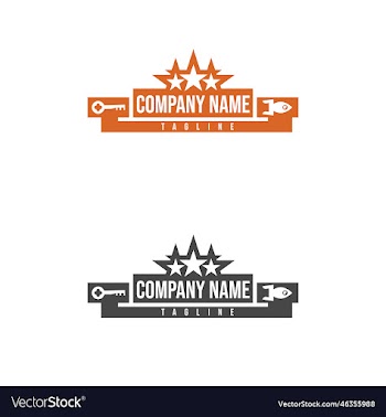 emblem space rocket logo with stars for space