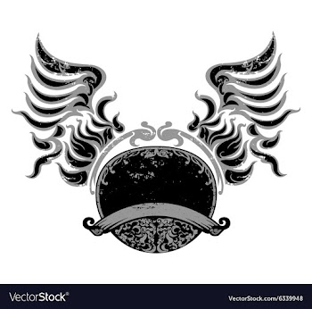 Emblem wing sign on a white vector image