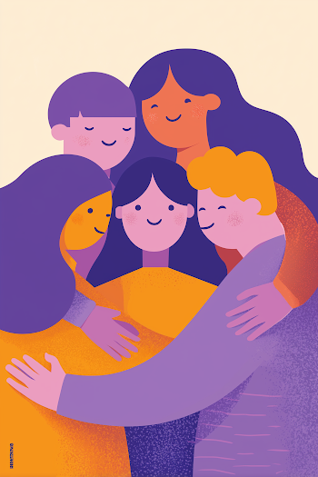 Embracing Unity: Minimalist Vector Art of Diverse People