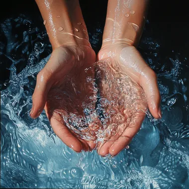 Embracing Water: The Connection of Two Hands Embracing Water: The Connection of Two Hands