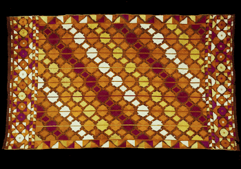 embroidery, brown field, geometric square | Free Photo - rawpixel