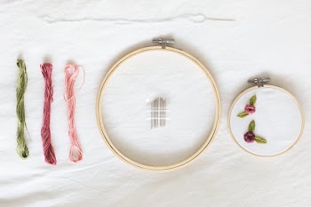 Embroidery Project Flatlay