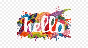 Embroidery stitch Embroidery stitch Typography Lettering - Colored letters hello 