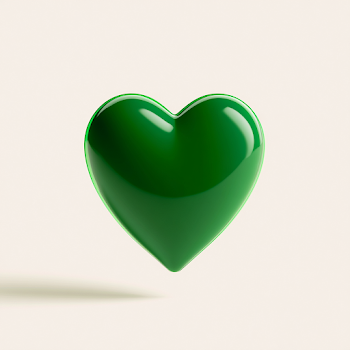 Emerald Heart: A Minimalist Tribute