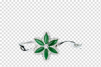 Emerald Ring, Flower emerald ring transparent background PNG clipart