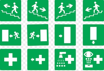 Emergency exit Exit sign Stairs - Vector Dead 
