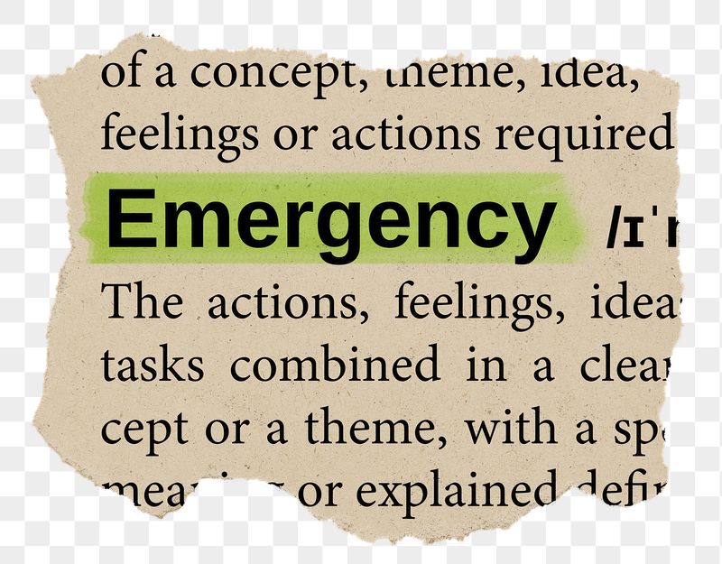Emergency png word sticker, torn | Free PNG - rawpixel