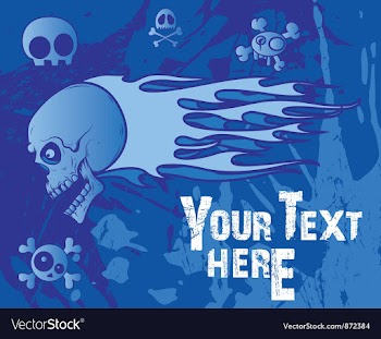 Emo background with skulls vector image