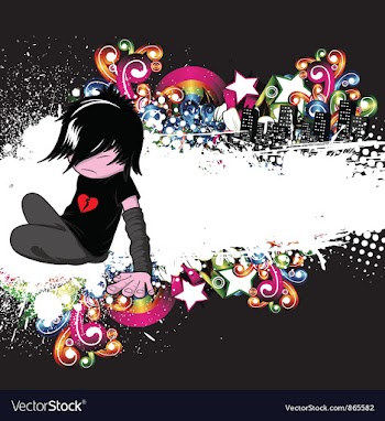 Emo kid vector image