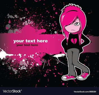 Emo kid vector image