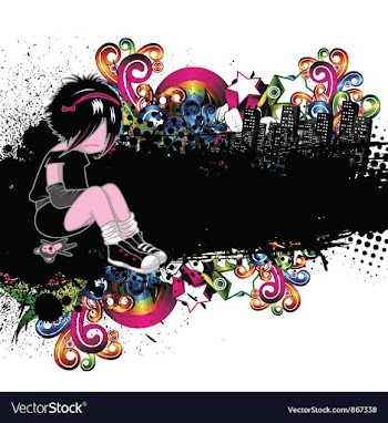 Emo kid vector image