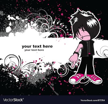 Emo kid vector image