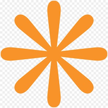Emoji Asterisk Symbol - orange 