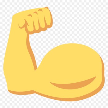 Emoji Biceps Muscle Arm Sticker - arm 