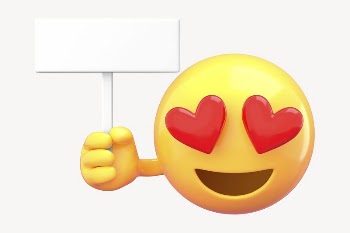 Emoji blank sign mockup, 3D | Free PSD Mockup - rawpixel