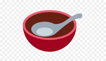 Emoji Bowl Barrel of Monks Brewing Spoon Food - bean paste 