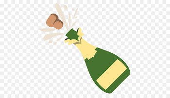 Emoji Champagne Drink Fizz Bottle - champagne bottle 