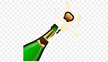 Emoji Champagne Sparkling wine Bottle - champagne bottle 
