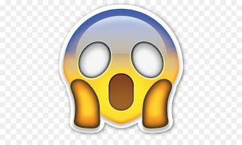 Emoji Emoticon Surprise Sticker - shock 