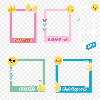Emoji - Flat cartoon frames 