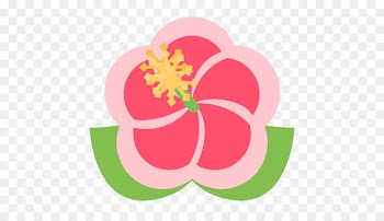Emoji Flower Emoticon Symbol Sticker - hibiscus 