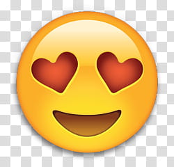 Emoji, heart eyes emoji transparent background PNG clipart