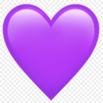 Emoji Heart Sticker Purple Love - Emoji 