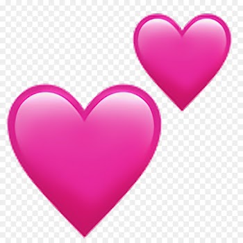 Emoji Heart Symbol Love - PINK HEARTS 