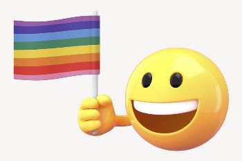 Emoji holding flag mockup, 3D | Free PSD Mockup - rawpixel