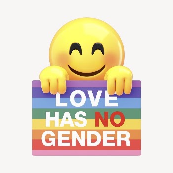 Emoji holding LGBT sign mockup, | Free PSD Mockup - rawpixel
