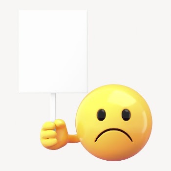 Emoji holding sign mockup, 3D | Free PSD Mockup - rawpixel