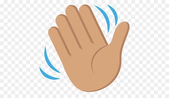 Emoji Human skin color Wave Dark skin Light skin - hand emoji 
