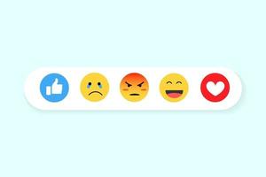 Emoji icon design with smile, angry, happy and another face emotion. Free Vector