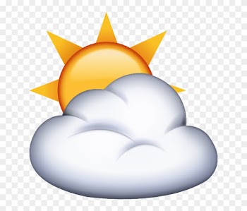 Emoji Icons Sun - Sun Behind Cloud Emoji