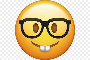Emoji iPhone Smiley Nerd Sticker - nerd 