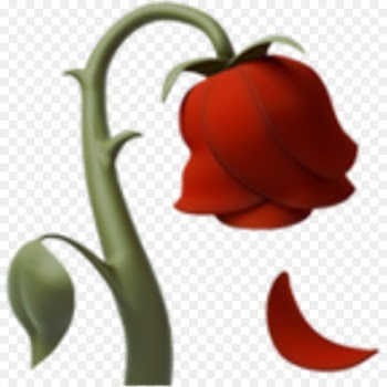 Emoji iPhone Sticker Rose - Emoji 