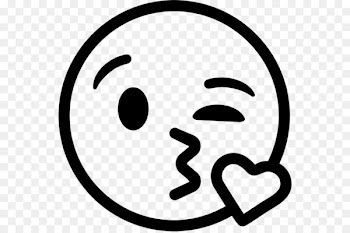 Emoji Kiss Love Drawing Emoticon - rubber stamp 