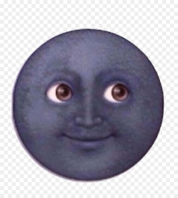 Emoji New moon Black moon Sticker - blue half moon 