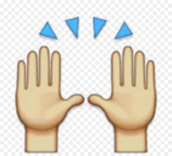 Emoji Oxford English Dictionary Praise Prayer Sticker - hand emoji 
