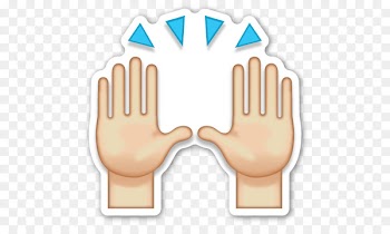Emoji Oxford English Dictionary Sticker Praise Hand - double celebration 
