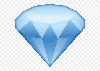 Emoji Paper Blue diamond Ring - diamonds 